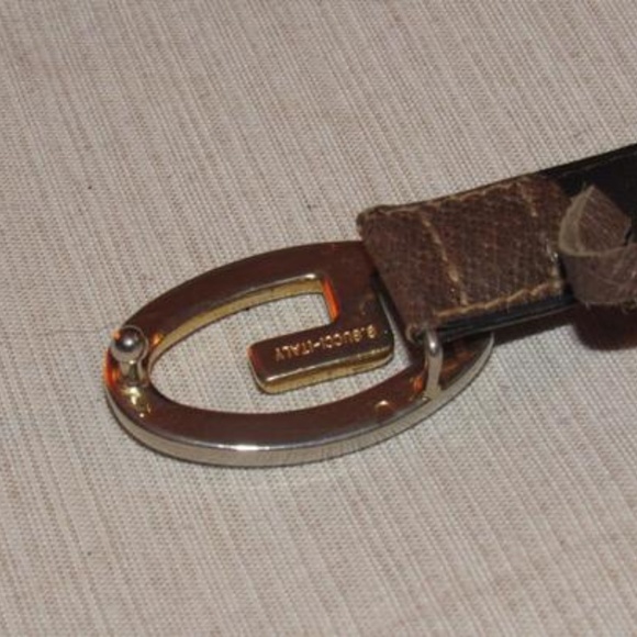 Gucci Vintage Brown Leather GoldTone G Logo Buckle main image 4
